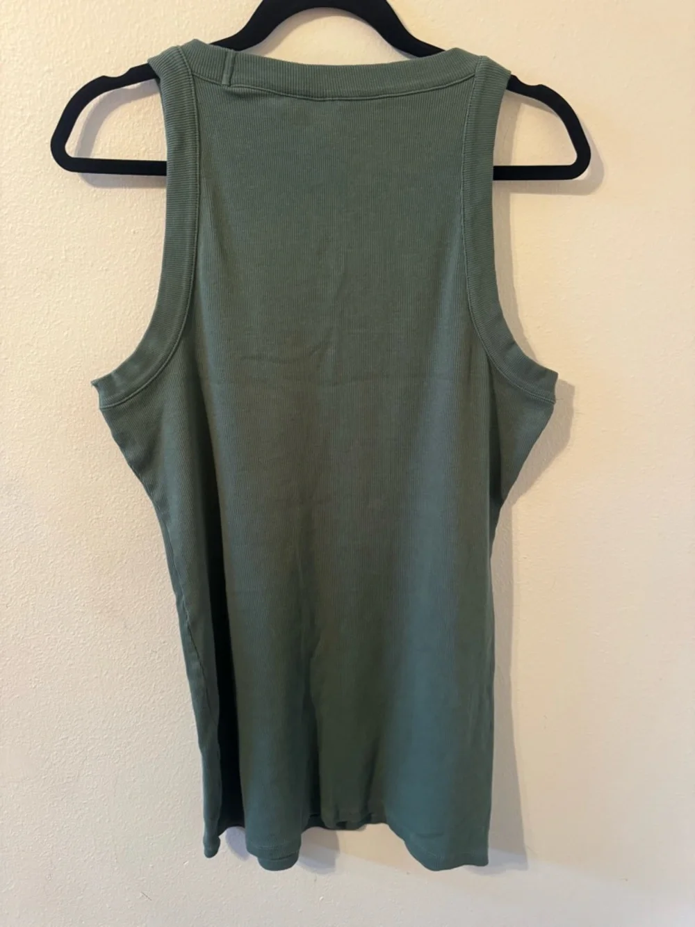 ASOS Sage Green Ribbed Racerback Mini Dress NWOT - Picture 4 of 4